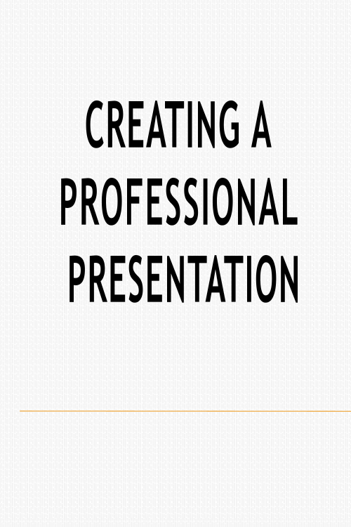 Create an Outline of Your Content with Professional Presentation